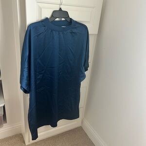 Silk Navy Blue Dress